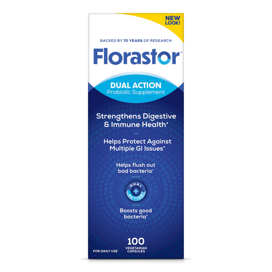 Florastor® Dual Action Probiotic Supplement,100 Capsules